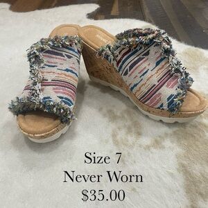 Colorful Wedge Sandals